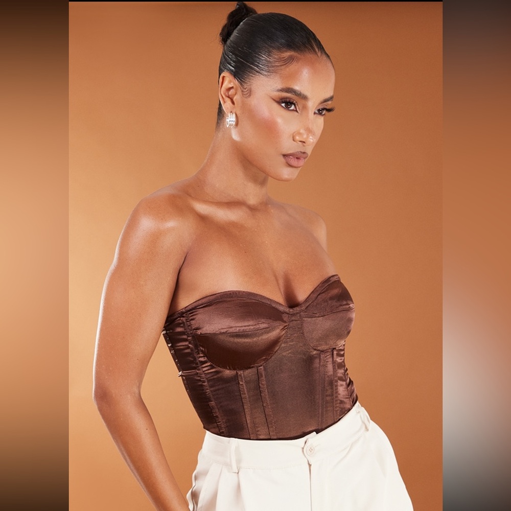 PLT Chocolate Satin Corset
